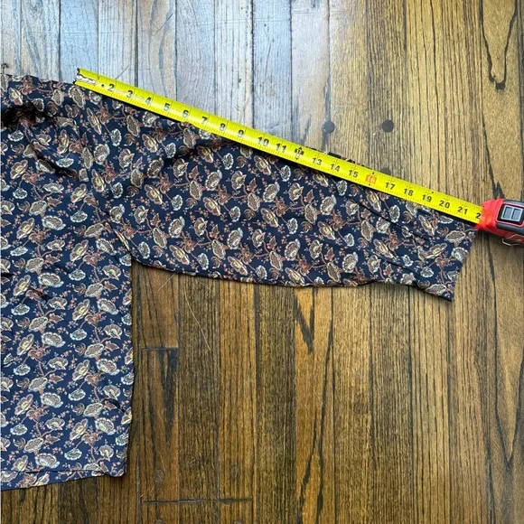 Doen, Judith Tie-neck Top, Navy Floral, Small - Picture 7 of 8